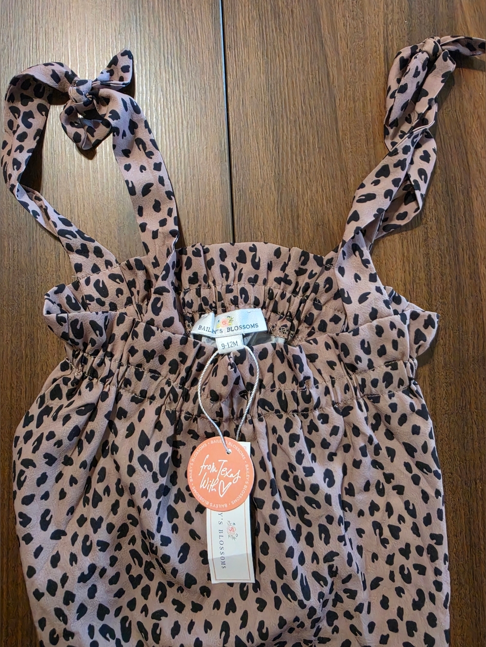 Baily's Blossoms Leopard Tie-Strap Dress